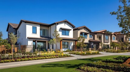 Obraz premium modern mediterranean homes in a new development