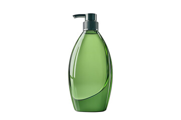 Herbal shampoo bottle isolated on transparent background