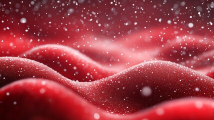 Red Winter Wonderland: Abstract Festive Background
