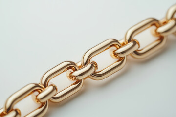 Obraz premium Close up gold chain shines, exuding timeless elegance and strength