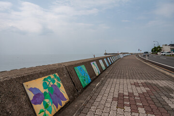 Obraz premium （とやまビューポイント）富山県 魚津市 海岸の風景 7月 