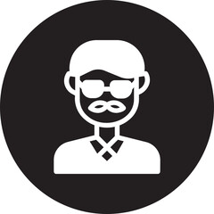 Professor glyph icon