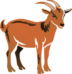 ilustration background goat 