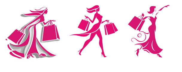 Fashion, Fun, and Finds: Iconic Representations of the Modern Woman's Shopping Journey

