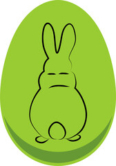  rabbit ilustration with a easter day