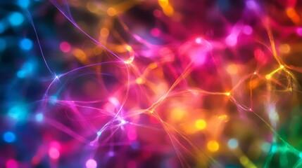 Fototapeta premium Vibrant Abstract Network of Energy