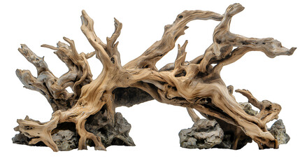 the roots of an ancient tree are embedded in rocks and driftwood PNG image, PNG file, Generative art.