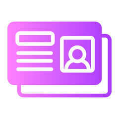 Student ID  gradient icon