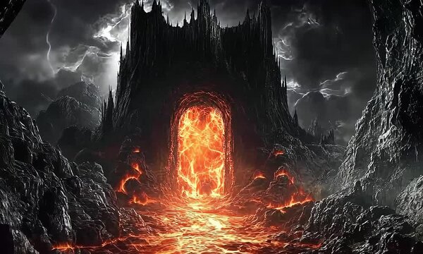 Generative AI Interpretation of the Gates of Hell: A Dante's Inferno Tribute