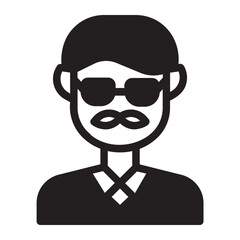 Professor glyph icon