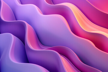 Obraz premium Abstract wavy patterns in vibrant purple and pink hues creating a dynamic visual flow