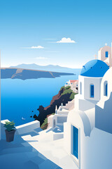 Digital landscape art illustration abstract graphic poster background