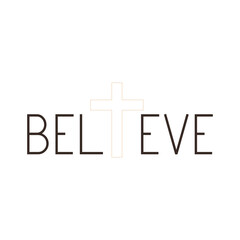 Obraz premium Believe Cross Art