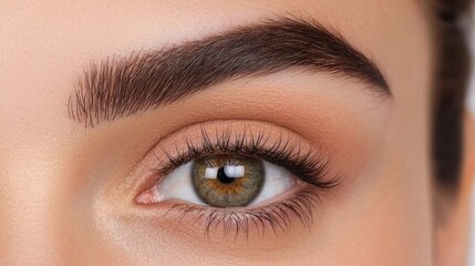 Naklejka premium Captivating Eyebrows Shaped with Dynamic Fluid Lines and Enhanced Contours