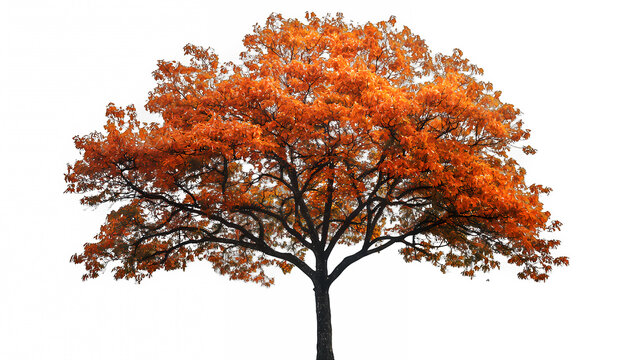 high quality 10bit footage of maple tree on transparent background, PNG image, PNG file, Generative art.