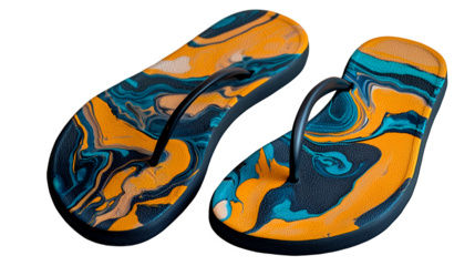 a pair of shoes with colorful designs on them PNG image, PNG file, Generative art.