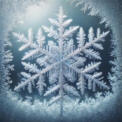 Intricate Snowflake Macro Photography