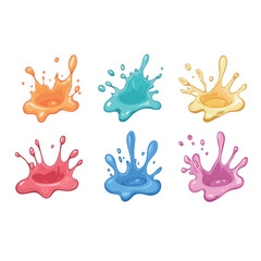 Fototapeta premium Colorful Splashing Water Vector Illustration in Dynamic and Refreshing Style