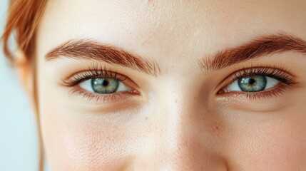 Obraz premium Close-Up of a Person with Natural Articulated Features and Expressions