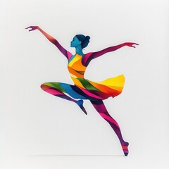 Obraz premium A vibrant dancer showcases artistic expression through movement and color.