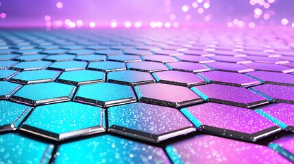 Obraz premium Colorful Hexagonal Pattern Background