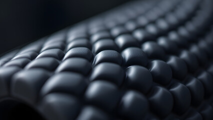 Obraz premium Textured black foam roller for professional home workouts
