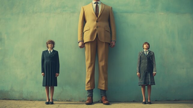 Visual comparison of height differences