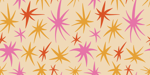 Vector set of stickers, scribbles and doodles in simple linear hand drawn style with copy space, stars minimal hand drawn design elements for posters, social media, print, banners