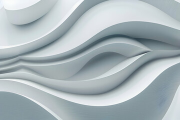 Fototapeta premium Abstract wavy white patterns creating a smooth, modern texture for backgrounds and designs