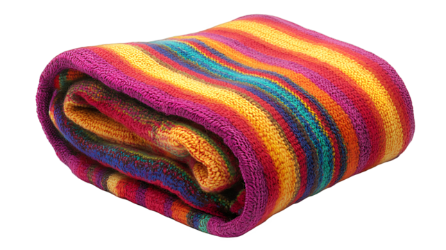 a stack of towels on a transparent background, PNG image, PNG file, Generative art.