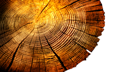 a cut wooden tree trunk with the rings of the tree trunk lit up PNG image, PNG file, Generative art.