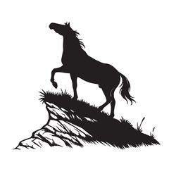 HORSE SILHOUETTE BLACK