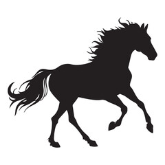 HORSE SILHOUETTE BLACK