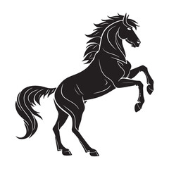 HORSE SILHOUETTE BLACK