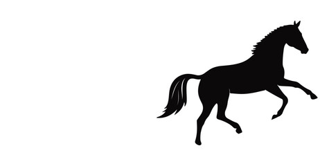 HORSE SILHOUETTE BLACK