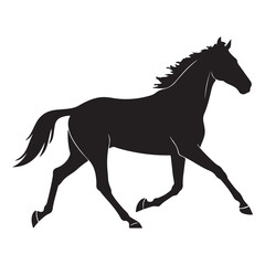 HORSE SILHOUETTE BLACK