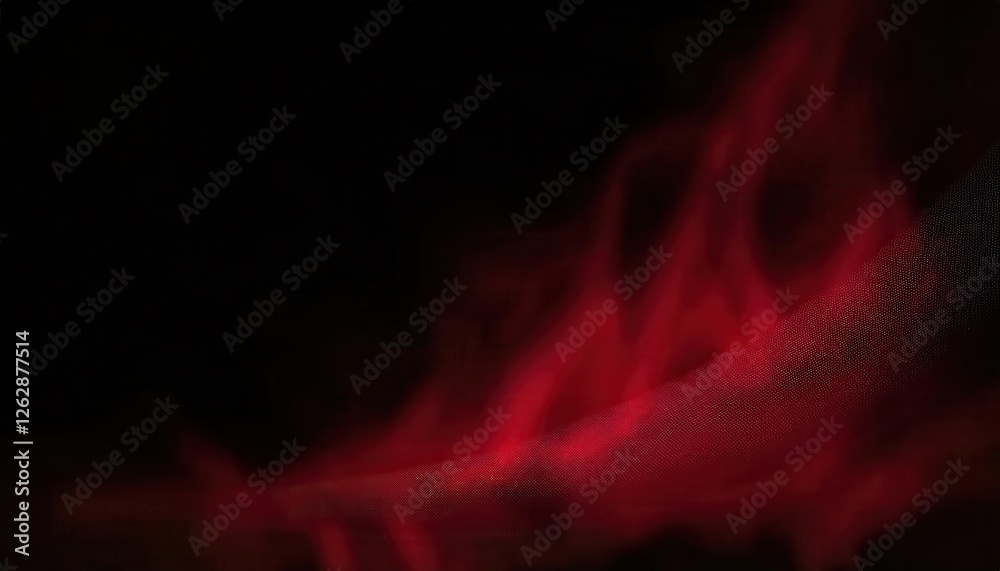 Poster red abstract smoke swirl on dark background for digital art, backgrounds, or sci-fi design with flow
