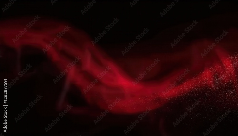 Poster red abstract smoke swirl on dark background for digital art, backgrounds, or sci-fi design with flow