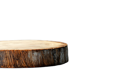 a wooden stump or tree trunk isolated on a transparent background, PNG image, PNG file, Generative art.