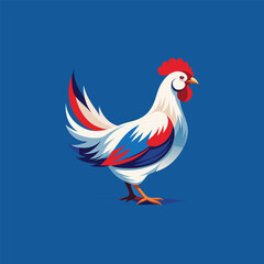 rooster isolated on white