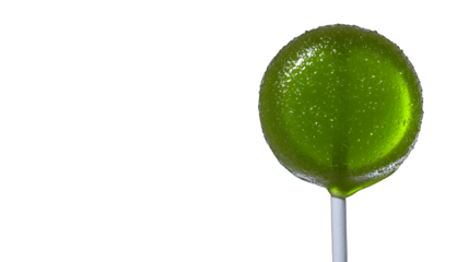 a single green apple on a stick with a green drop on it PNG image, PNG file, Generative art.