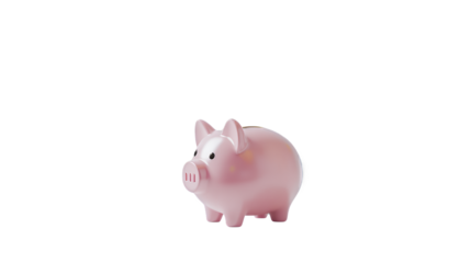 a pink pig on a transparent background, PNG image, PNG file, Generative art.