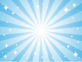 青色の集中線の背景素材