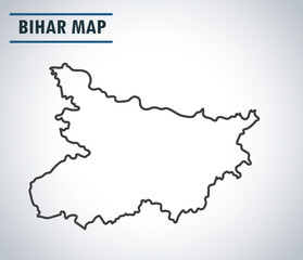 Obraz premium Bihar A Detailed Map of Districts and Geography
