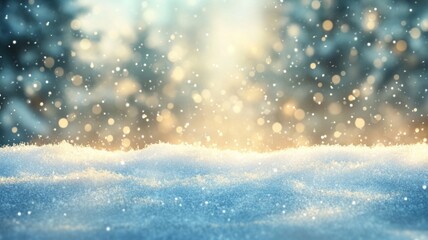 Magical Winter Wonderland: Sparkling Snow Scene