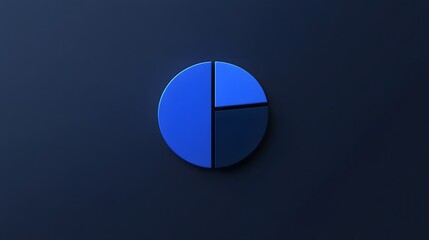 Modern Blue Circle Chart on Dark Background for Data Visualization