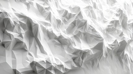 Fototapeta premium Abstract White Low Poly 3D Background