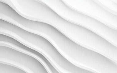 Obraz premium Elegant white wave patterns create a soft and modern texture, perfect for backgrounds and design projects.