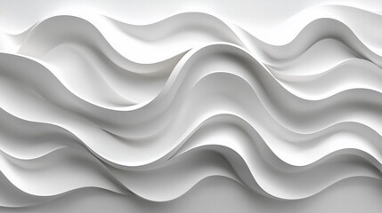 Abstract white wave curves background design