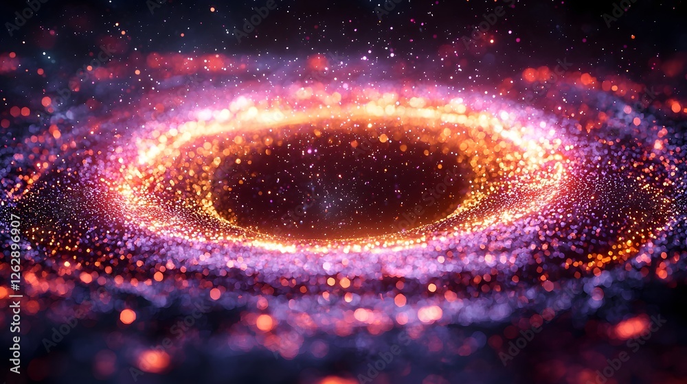 Poster radiant quantum computer pulsing with computational energy quantum computing concept